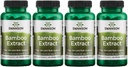 Estratto di Bamboo di Swanson - Supplemento di capelli naturali, pelle e unghie - 70% Contenuto di silice che supporta la formazione di collagene e la crescita di ossa - (60 capsule di verdure, 300 mg ogni) 4 confezione