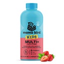 Best Nest Wellness Kids Liquid Multivitamin: Vitamine etilate, Cibo intero, Vegan, B12, Gluten-Free, Non OGM Methylfolate Vitamine liquide giornaliere per bambini con supporto immunitario -Strawberry Flavor, 16oz