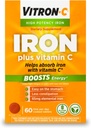 Vitron-C supplemento di ferro ad alta potenza con 125 mg di vitamina C, 60 conte