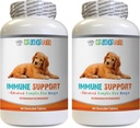 k9 Alimentazione Immune Cane - Supporto Immune Cane - Salute e benessere generale Boost - ANTIOXIDANT - Liver Health - Curcumina Turmerica per Cani - 2 Bottiglie (120 Trattati)