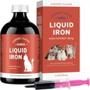 Supplementi di ferro per gatti - Ferro liquido per l'anemia con vitamine del gatto, Supporti i livelli di ferro, Promuovi la cella rossa, Aumenta l'energia e la vitalità nella salute del gatto, 3.4oz (100ml)