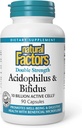 Fattori naturali - Acidophilus & Bifidus, promuove la salute di benessere e digestiva, 90 capsule