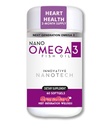 Nano Omega 3 supplemento per le donne e gli uomini – Fish Oil Softgels con nanotecnologia – Alta potenza EPA DHA capsule – No Aftertaste – Facile da ingoiare – 60 Conte bottiglia