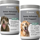 NaturVet Senior Advanced Incontinence Dog Supplement – Aiuta a sostenere il controllo della vescica del cane Normal Urination – 60 Ct. Soft Chews - Senior Advanced 5-in-1 Support Dog Supplement - 60 Soft Chews
