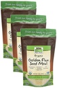 NOW Foods, Organic Golden Flax Seed Meal, fonte di acidi grassi essenziali e fibra, freddo-processed, certificato non OGM, 12-oncia (Packaging May Vary) (Pack of 3)