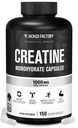 Jacked Factory Creatine Monoidrato capsule - Pillole di creatina per la crescita del muscolo, aumento della resistenza, aumento dell'energia di uscita e miglioramento delle prestazioni atletiche - 150 capsule