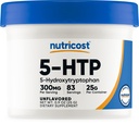 Nutricost 5-HTP Polvere 25 Grammi (300mg Per Serving) - Gluten Free & Non-GMO, Pure 5-htp