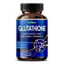 GriMed Glutathione 11.200mg - X10 Power with Milk Thistle, NAC, Collagen, Vitamina C - Cellular Wellness, Radiant Skin - USA Made & Tested (150 Count (Pack of 1))