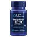 Melatonina IR/XR, 1,5 mg, formula di rilascio immediato ed esteso per il supporto ottimale del sonno, Ritmi circadiani sani, difesa cellulare, senza glutine, non OGM, 60 capsule