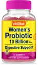 WellYes Probiotics for Women Gummies - 10 miliardi di CFU - per il supporto digestivo, la salute del fegato e il sostegno della salute femminile - Natural Source Flavors - Vegan, Delayed Release Womens Probiotic - 60 Gummies
