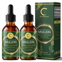 (2 Pack) Gocce di Mullein per polmoni - Estratto di foglie di Mullein ad alta potenza per Detox & Cleanse polmonare, Supporto per Respiratorio, Immune, Sistema Digestivo, Tintura liquida di Mullein naturale, Non-GMO, 4 FL OZ