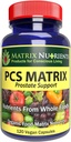 PCS Matrix - Livelli PSA inferiori per la prostata sana - 100% ingredienti naturali: Saw Palmetto, Rabdosia, Scute, Plantago Focium, Chrysantaomum, Ganoderma, Lotus Seed - Capsule Vegan (120ct)
