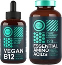 WILD FUEL Integratore di aminoacidi essenziale e Bundle di energia liquida di vitamina B12 Vegan