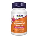 NOW Integratori alimentari, Vitamina D-3 5000 IU, Alta potenza, Supporto strutturale*, 120 Softgels
