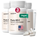 Nutrito 40:1 Myo-inositol & D-Chiro Inositol - Supplemento per le donne con fertilità, salute della pelle o sintomi del ciclo mestruale - Equilibrio dell'ormone per le donne - 360 capsule