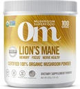Om Organic Mushroom Nutrition Lion's Mane: Memoria, Focus, Salute di Neve, 100 porzioni, 7.14 once, 200 Gram