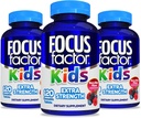 Fattore di messa a fuoco Bambini Extra Forza quotidiana Masticabile per il supporto della salute del cervello, 120 Conte – Vitamine per i bambini - Formula di qualità – Integratori senza glutine e latticini per i bambini (3 Pack)