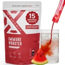 CardoMax Immunity Booster Liquid Drink Mix con Ginseng e Vitamina C per bambini e adulti, Integratore di supporto immunitario per l'energia e il benessere, Sapore di anguria, 15 pacchetti di Stick Liquidi Single-Serve