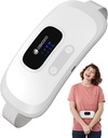 Riscaldatore portatile CooCo per Cinture periodiche, Cintura a vita senza cordone per Cintura mestruale, Pad di calore rapido con 4 livelli di calore e 4 modalità di vibrazione, Regali per Ragazza delle donne, Bianco