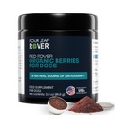 Four Leaf Rover Red Rover - Dog Urinary Tract Supplement - con Vitamine da Bacche Organiche e Mela - Buona Fonte di Polifenoli e Antiossidanti - 30 Grandi Serve per Cani