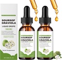 Estratto di Soursop Organico Puro, Olio di Soursop Organico per il Cancro,Soursop Bitters Liquid,Soursop Graviola Liquid Drops 1800mg, Bontà Erba, Sapore Naturale (2)