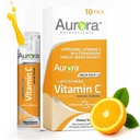 Aurora Nutrascience Mega-Pack Liposomal Vitamin C, Supporto Immune, 3.000 mg Per Serving, Vegan, Gluten Free, Non-OGM, 10 Single Serve Packets, Arancione