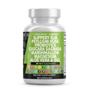 Clean Nutraceuticals Slippery Elm Psyllium Husk Pre Probiotic Digestive Gut Health Supplemento con Aloe Vera Cascara Sagrada Marshmallow Root DGL Licorice Senna Extract