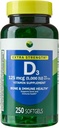 H4U Vitamina D3 5000 IU (125 mcg) Softgels | Supporti Bone, Denti & Salute Immune | Vitamina Sunshine ad alta potenza | Supplemento Easy-to-Swallow | 250 Conte