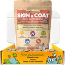 Integratore di pelle e cappotto con l'olio di pesce e Omega 3 per cani e gatti - Supplemento di animali per il sollievo dell'itch per il taglio, pelle di prurito secca e allergie - Vitamine di trattamento dell'allergia del cane (90 Tabs)