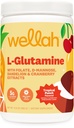 Wellah L-Glutamine Polvere Tropicale Punch (50 Serve) - 5g L-Glutamina Per Serving, Addolcito con Stevia