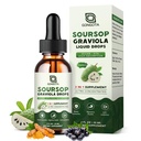 Soursop Graviola Liquid Drops, Organic Soursop Bitters with Elderberry & Turmeric for Cellular,Immune, Supporto digestivo, Estratti di erbe, Sugar Free/Gluten Free - 1 fl oz