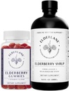 Elderlane Elderberry Syrup and Elderberry Gummies - Ex RD Naturals - Integratore di supporto immunitario per adulti e bambini - 16,9 Oz Syrup e 60ct Gummies