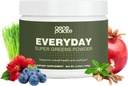 GenoPalate Everyday Super Greens, Nutrienti a base vegetale con erba d'orzo, Spirulina, Turmeric & Probiotics, Supporta energia, Digestione, Antiossidanti & Stress, Vegan, Senza glutine, Non OGM, 30 Serve