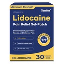 Sumifun 4% lidocaina dolore sollievo Patch 30 conteggio massimo resistenza Numbing Gel Patch per la schiena ginocchio collo Joint Ache Muscolo Soreness Topical Analgesic FSA o HSA Eleggibile