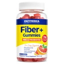 Enzymedica Fiber+ Gummies con Prebiotici e Probiotici per Regolarità Giornaliera, Vegetariano, 5g Fibra, Natural Fiber Supplement, per Uomini e Donne, Sangue Arancione Flavor, 90 ct