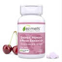EZ Melts Energia dissolvibile, Memoria e Miglioratore di Mood, Miscela di B-Vitamins, Senza zucchero, Alimentazione 2-Month - 1 Pack