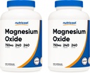 Nutricost Magnesio Ossido 750mg, 240 capsule (2 bottiglie)