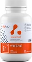 ATP LAB Synerzinc 90 caps - Integratore di zinco vegano per gli uomini e le donne - Integratori minerali di zinco - Pelle sana - Vitamine di zinco per gli adulti
