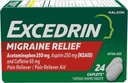 Excedrin Migraine Relief Caplets per alleviare i sintomi di emicrania - 24 conteggio