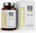 BIOSTACK NAD Regen - Advanced NAD+ Supplemento con NAD3, Yüth Spermidine, Resveratrolo, Niacinamide | Alternativa NMNH | Anti invecchiamento, Longevità e salute cellulare, Vitamina B3 Complesso (180 capsule)