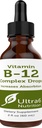 Ultra6 Nutrition Vitamina B12 gocce liquide sublinguali - B12 Integratore di metilcobalamina Grande per l'energia e la stanchezza - Integratori di vitamina-B per le donne e gli uomini - 90 giorni di alimentazione