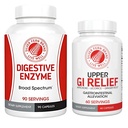 Silver Fern Brand - Kit di supporto per la digestione di GI superiore e inferiore - GI Relief and Digestive Enzymes Bundle