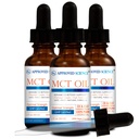 Olio MCT approvato Science® - Trigliceride puro a catena media (MCT) Olio derivato da noci di cocco con acido caprilico (C8) e acido caprico (C10) - Vegan, 60 ml - Confezione da 3