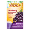 Emergen-C Elderberry Fizzy Drink Mix, Elderberry Immune Support, Natural Flavors, Con Alta Potenza Vitamina C, 18 Conte