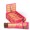 Misfits Vegan Protein Bars, Cookie Butter - Ricetta aggiornata | Plant Based, Low Sugar & Carb, Spuntini ad alta fibra | Confezione di 15