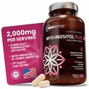 OmniBiotics Myo-Inositol & D-Chiro Inositol Supplemento con 40:1 Ratio per l'equilibrio dell'ormone per le donne - Supplemento alle donne per sostenere la salute riproduttiva e la funzione ovarica. Non-OGM - 120 capsule vegane