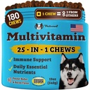 Natural Dog Company 25-in-1 Multivitamina Chews for Dogs – 180 Count Value Pack – Daily Soft Dog Vitamins with Antioxidants, Zinc & Folic Acid – Supporta giunti, pelle & Coat, Immune & Heart Health