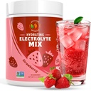Polvere di elettrolita – Zero Sugar Hydration Mix | 90 Servings | Keto, Vegan, Gluten-Free | Elettroliti naturali per il recupero del muscolo, l'energia e il supporto immunitario | Flavor di fragole | per i corridori, le donne