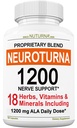 Integratore di supporto per la neuropatia con acido lipoico puro da 1200 mg - Formula di Nerve di massima resistenza per fortificare le nervature in Fingers, Mani, Toes, & Piedi - Miglior supporto naturale per le nervature - 180 capsule
