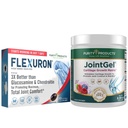 Prodotti di purezza Formula congiunta Flexuron + Joint Gel Flexuron (olio di fiori, acido ialuronico a basso peso molecolare, astaxantina) - Polvere di bacca di gel Joint (petidi di collagene bioattivi + MSM)